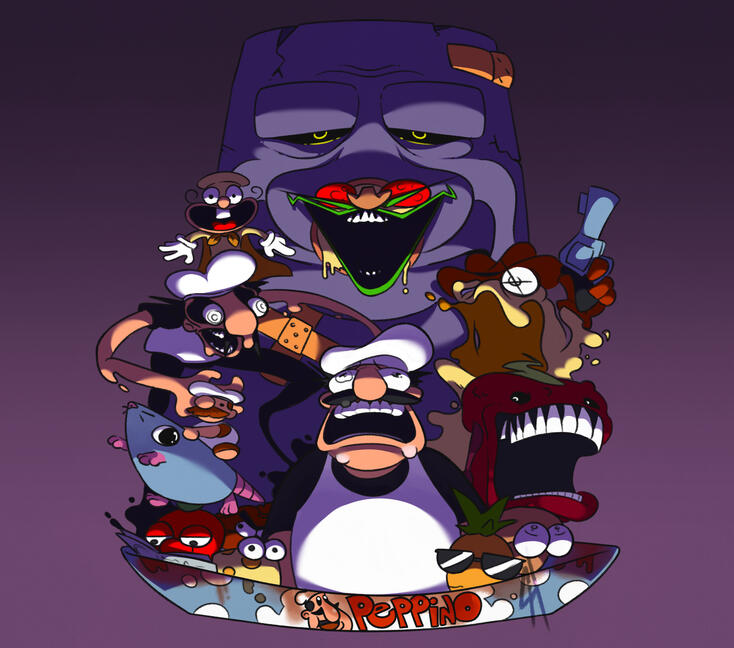 Pizza Tower Poster - Colored Illustration, 2023