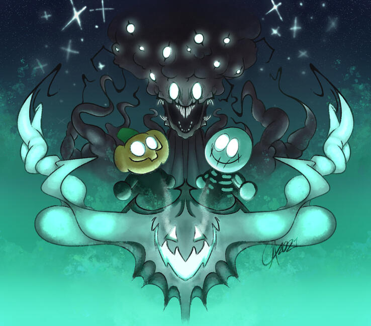 SrPelo's 'Skid / Pump / Stars' - Colored Illustration, 2021