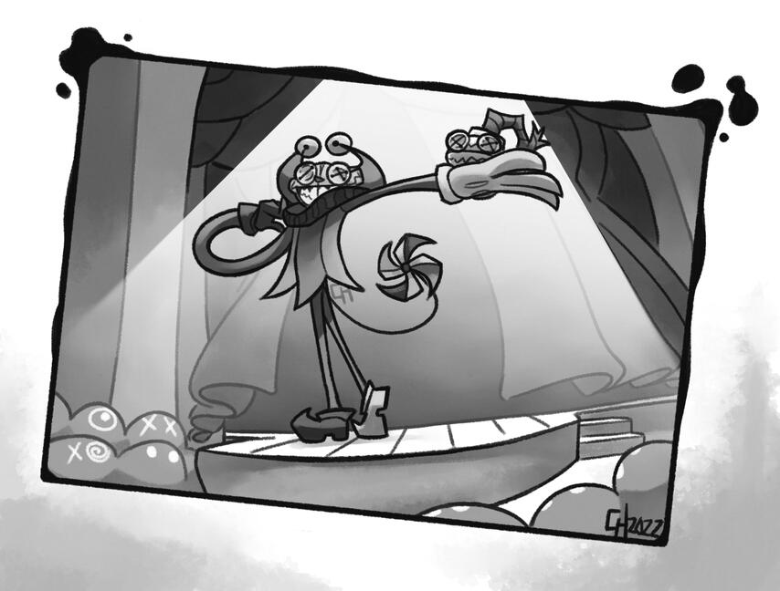 @Cario55555 / @Toasterpower777's 'Lester' - B / W Illustration, 2022