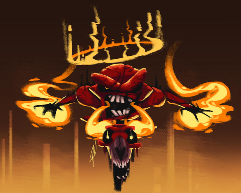 The Binding of Isaac's 'War' - Colored Illustration, 2023